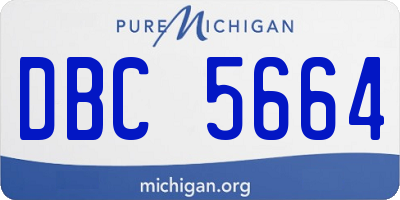 MI license plate DBC5664