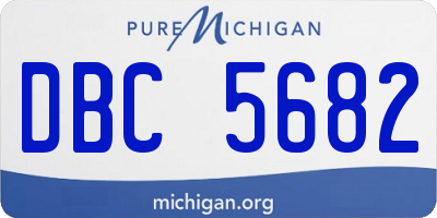 MI license plate DBC5682