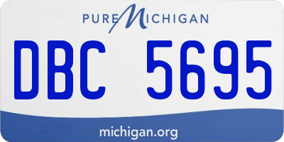 MI license plate DBC5695