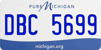 MI license plate DBC5699