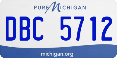 MI license plate DBC5712