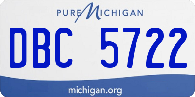 MI license plate DBC5722