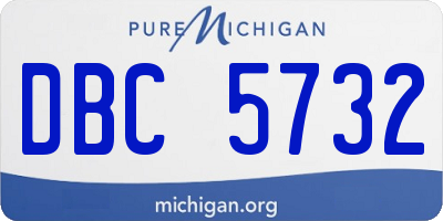 MI license plate DBC5732