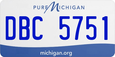 MI license plate DBC5751