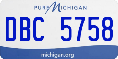 MI license plate DBC5758