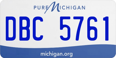 MI license plate DBC5761