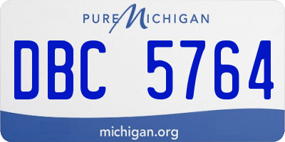 MI license plate DBC5764