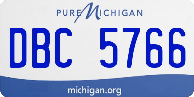 MI license plate DBC5766