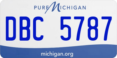 MI license plate DBC5787