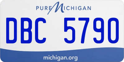 MI license plate DBC5790