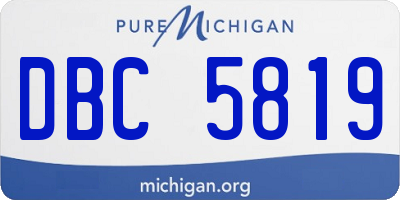 MI license plate DBC5819
