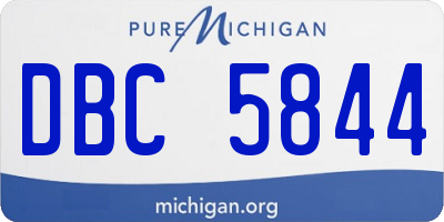 MI license plate DBC5844