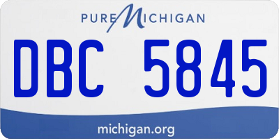 MI license plate DBC5845