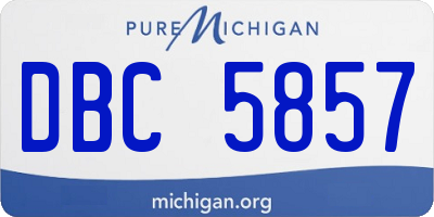 MI license plate DBC5857