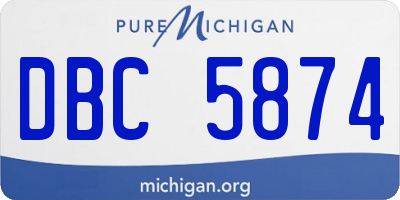 MI license plate DBC5874