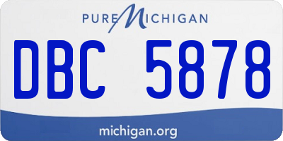 MI license plate DBC5878
