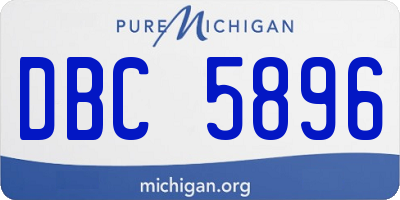 MI license plate DBC5896