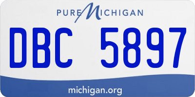 MI license plate DBC5897