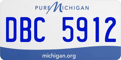 MI license plate DBC5912