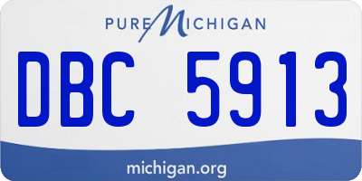 MI license plate DBC5913
