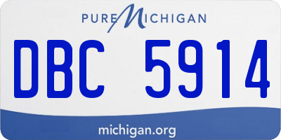 MI license plate DBC5914