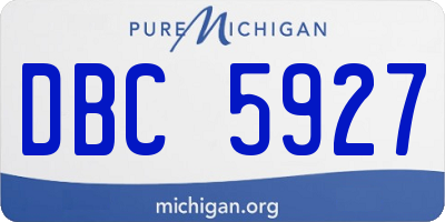 MI license plate DBC5927