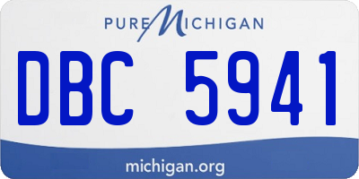 MI license plate DBC5941