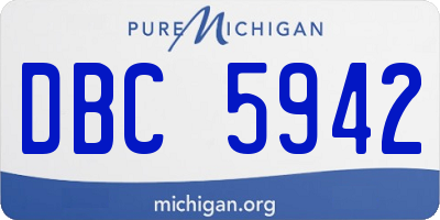 MI license plate DBC5942