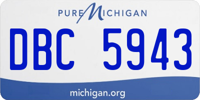 MI license plate DBC5943