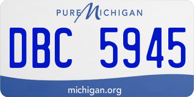 MI license plate DBC5945