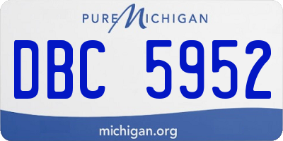 MI license plate DBC5952