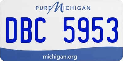 MI license plate DBC5953