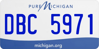 MI license plate DBC5971