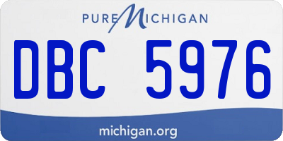 MI license plate DBC5976