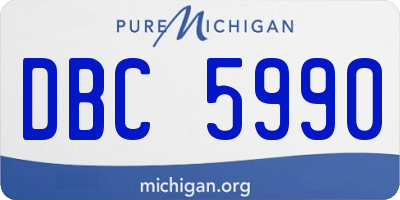MI license plate DBC5990