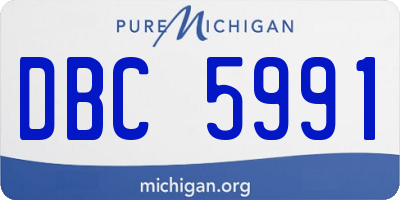 MI license plate DBC5991