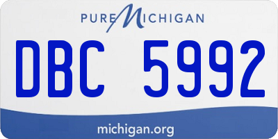 MI license plate DBC5992