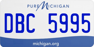 MI license plate DBC5995