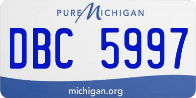 MI license plate DBC5997