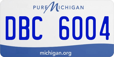 MI license plate DBC6004
