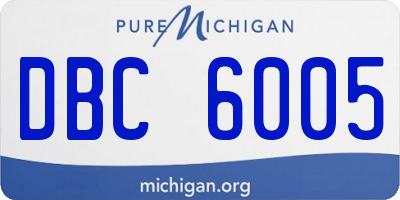 MI license plate DBC6005