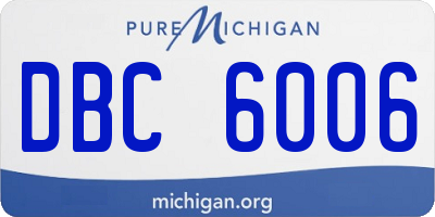 MI license plate DBC6006