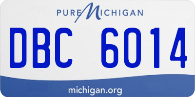 MI license plate DBC6014