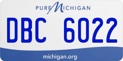 MI license plate DBC6022