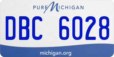 MI license plate DBC6028
