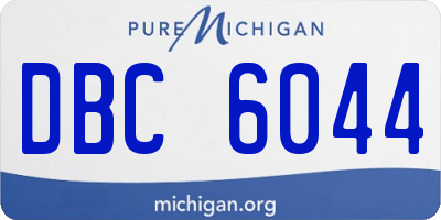 MI license plate DBC6044
