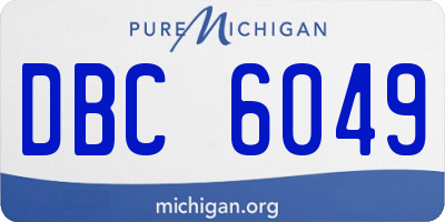 MI license plate DBC6049