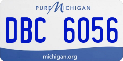MI license plate DBC6056