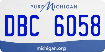MI license plate DBC6058