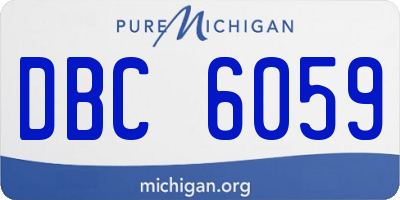 MI license plate DBC6059